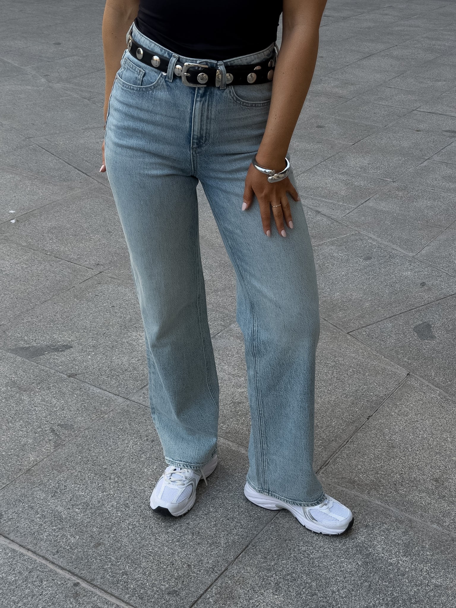 VMTESSA Wide Jeans - Light Blue Denim